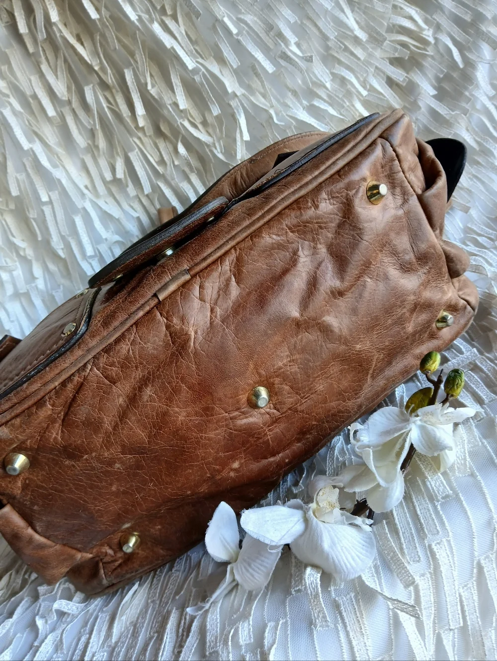 Miabossi Leather Diaper Bag